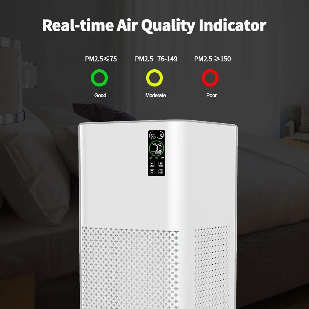 Commercial home air Purifiers UVC Clean air expert HEPA filter smoke room air purifier with wifi