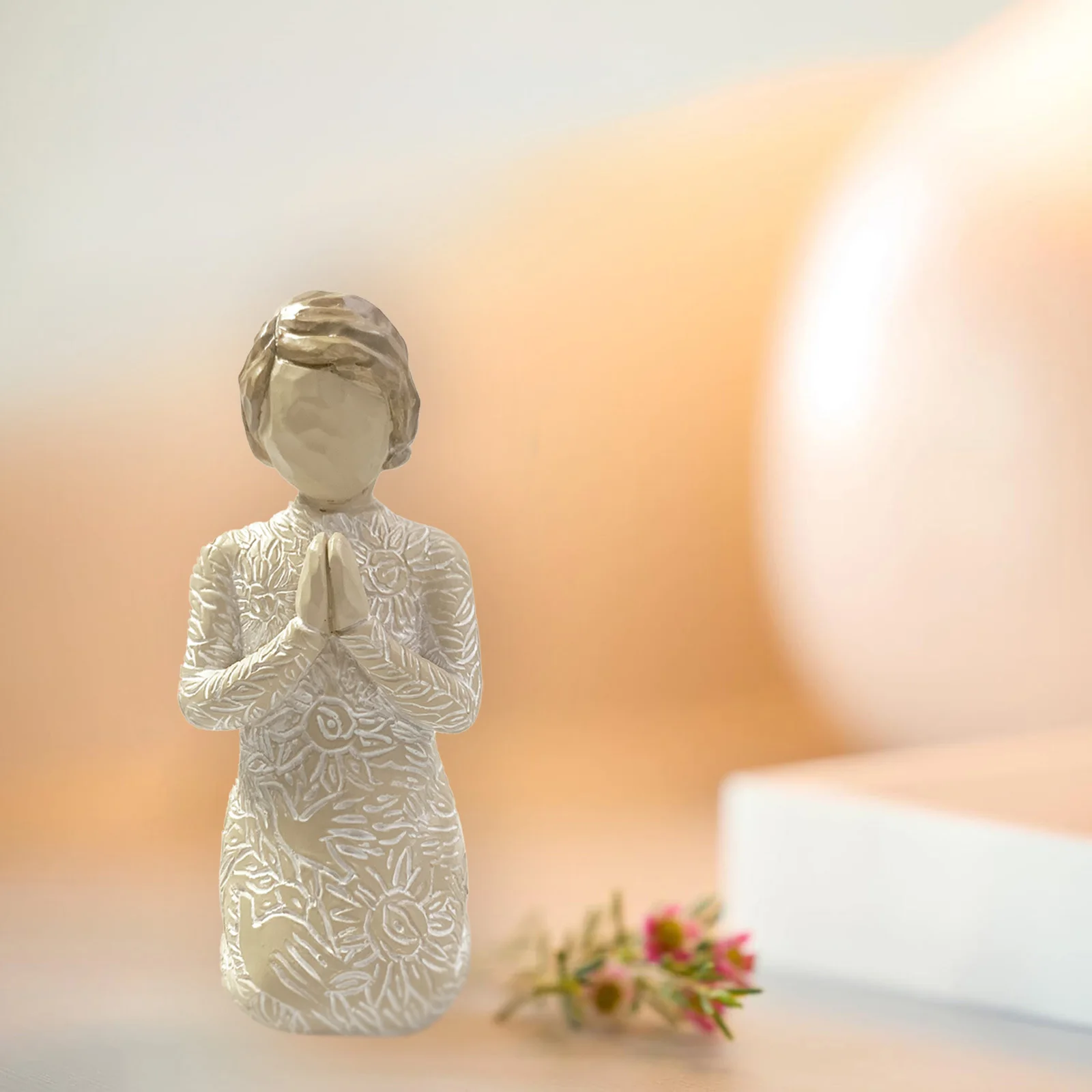 

Nordic Style Willow Angel Prayer Resin Statue Home Decor Thanksgiving Christmas Gift Home Living Room Decoration Model Crafts