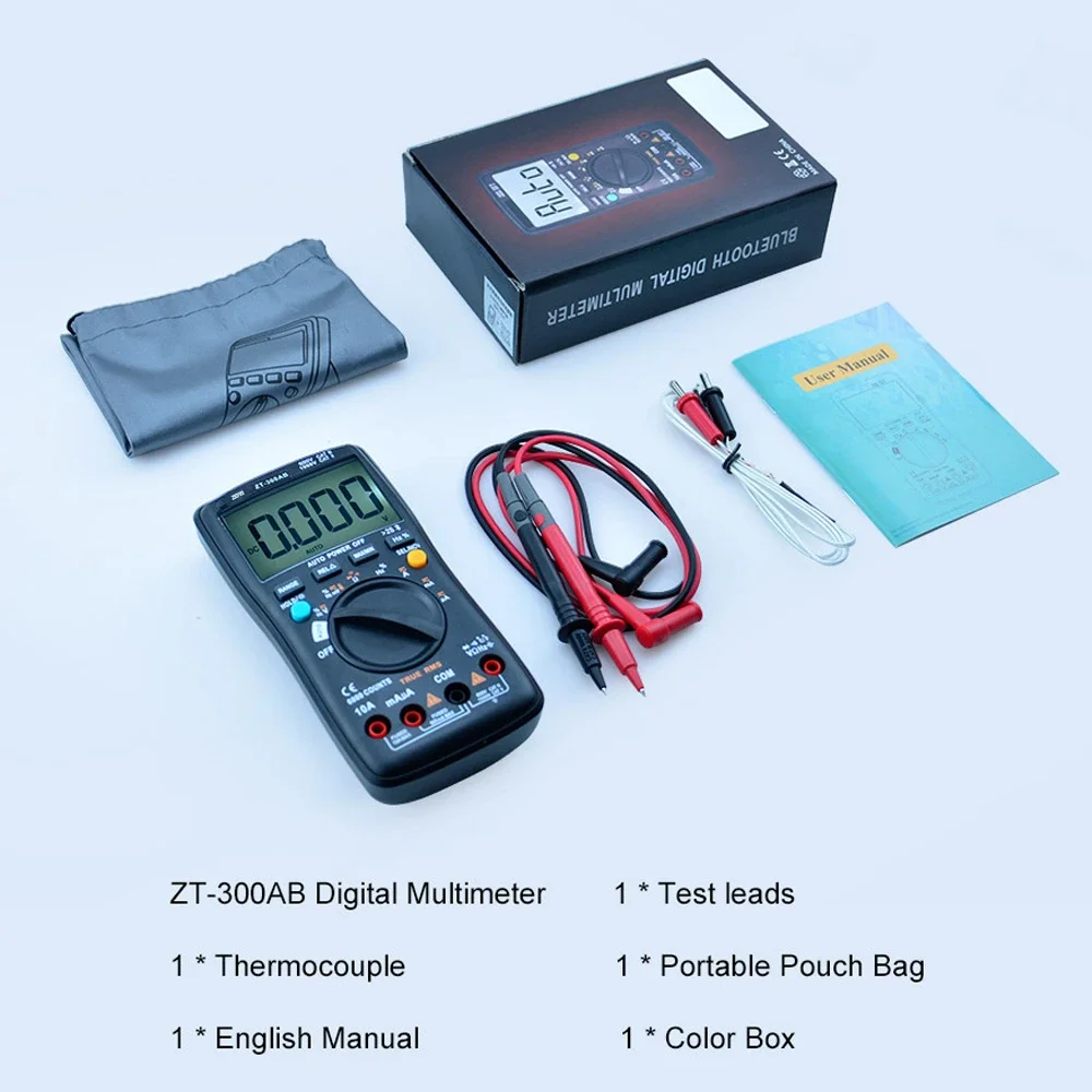 ZOYI ZT300AB Digital Multimeter True RMS 6000 Counts Auto/Manual Range Digital Universal Meter Smart AC/DC Voltage Current Meter