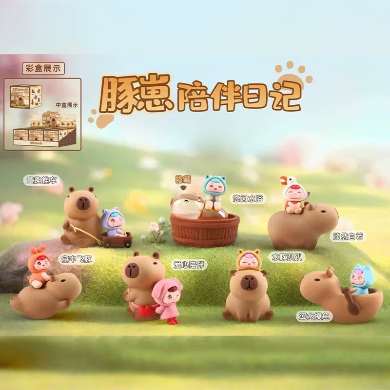 

2026 New Style Capybara Blind Box Companion Diary Series Cute Collectible Mystery Figures Office Desktop Decor Gift For Girls