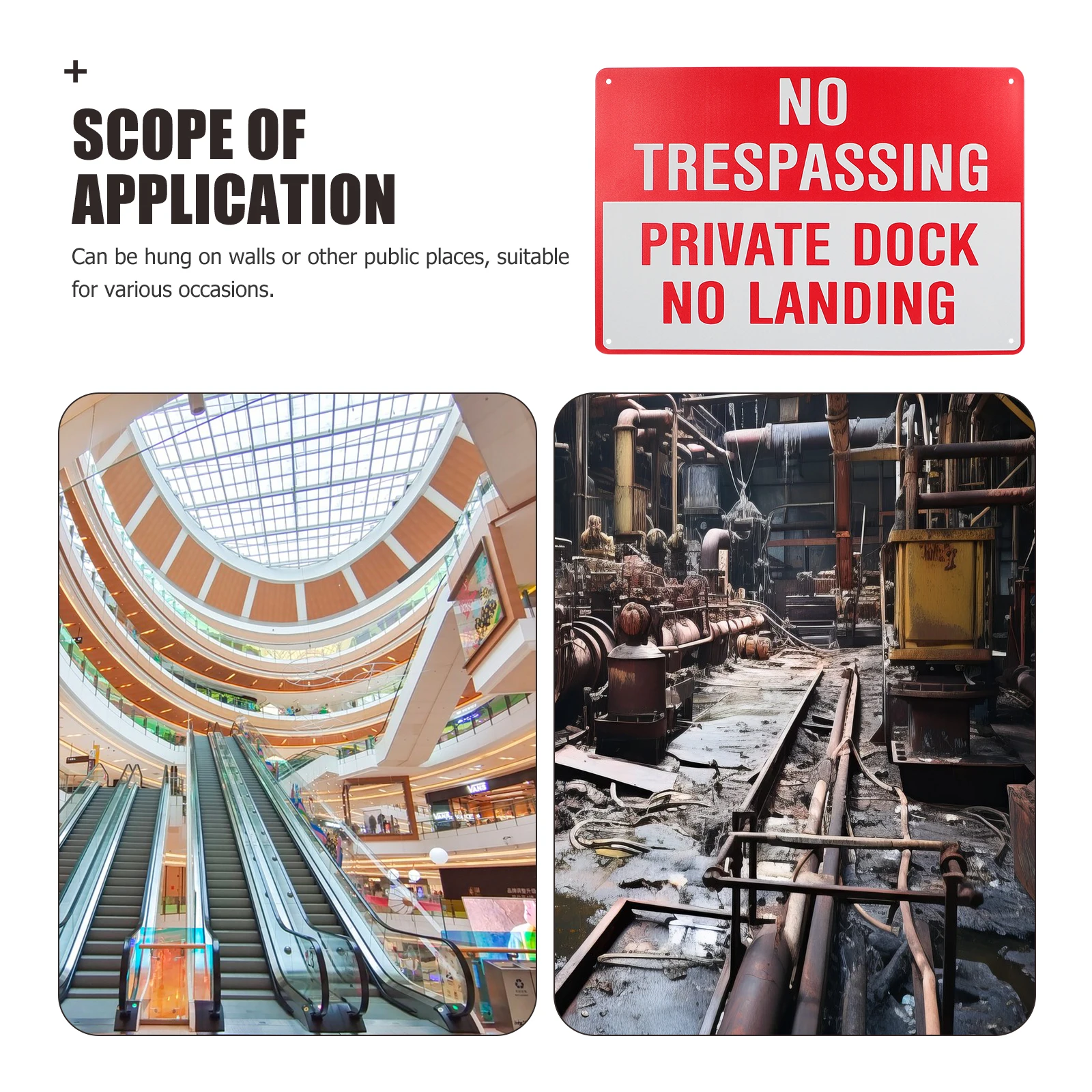 Warning Sign Reflective No Entry Do Not Enter Door Wall Hanging Iron Entrance Label