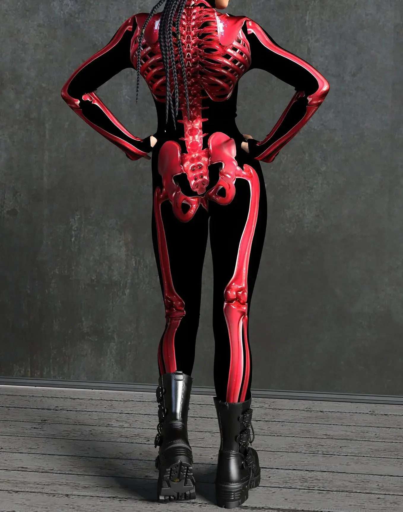 Karneval Totenkopf Party Bodysuit Damen Sexy Horror-Print Jumpsuit Feiertagsparty Maskerade Catsuit Kostüm Einzigartiges Aerial Yoga Set – Detail 36