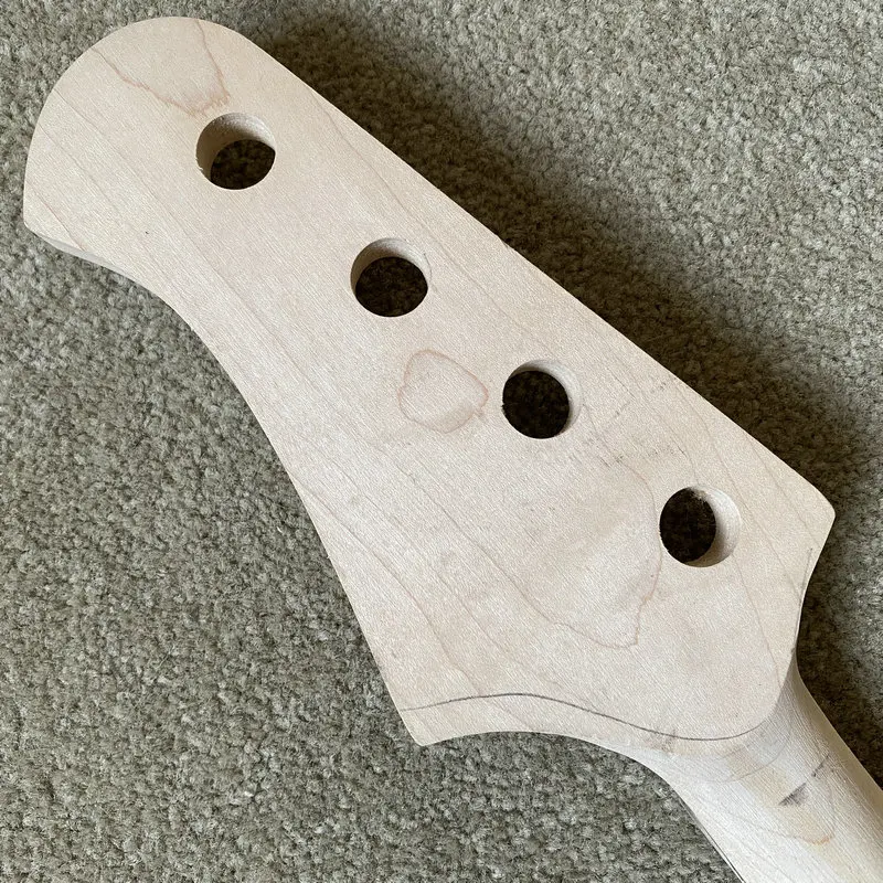 SN879 Unfinished Bass Guitar Neck 4 Strings without FRETS Maple+Rosewood for DIY Right Hand Custom Order - view 6