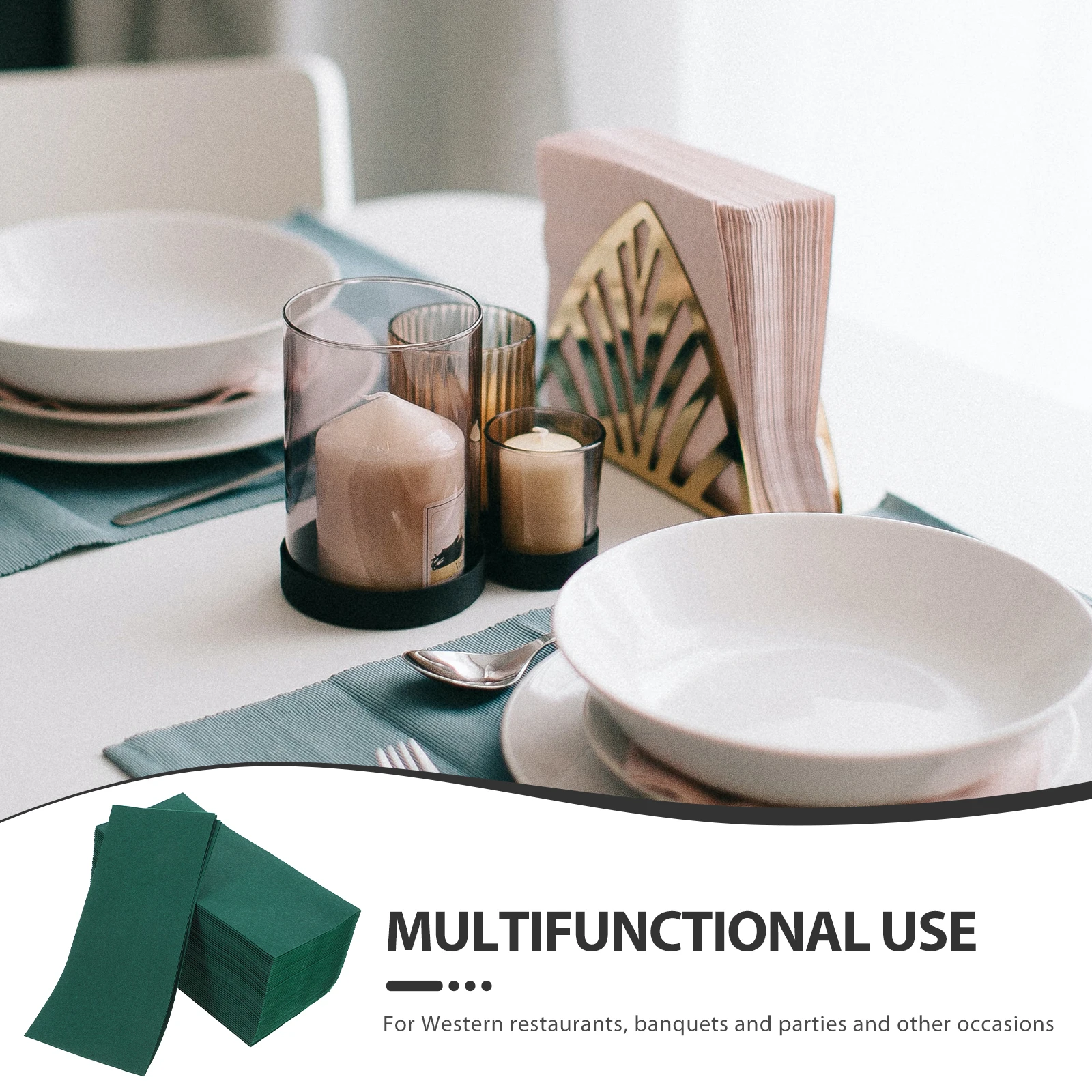 50 قطعة من المناشف الورقية الناعمة الماصة للاستعمال مرة واحدة لحفلات الزفاف وحفلات التخرج ومناديل العشاء ومناديل حمام الضيوف