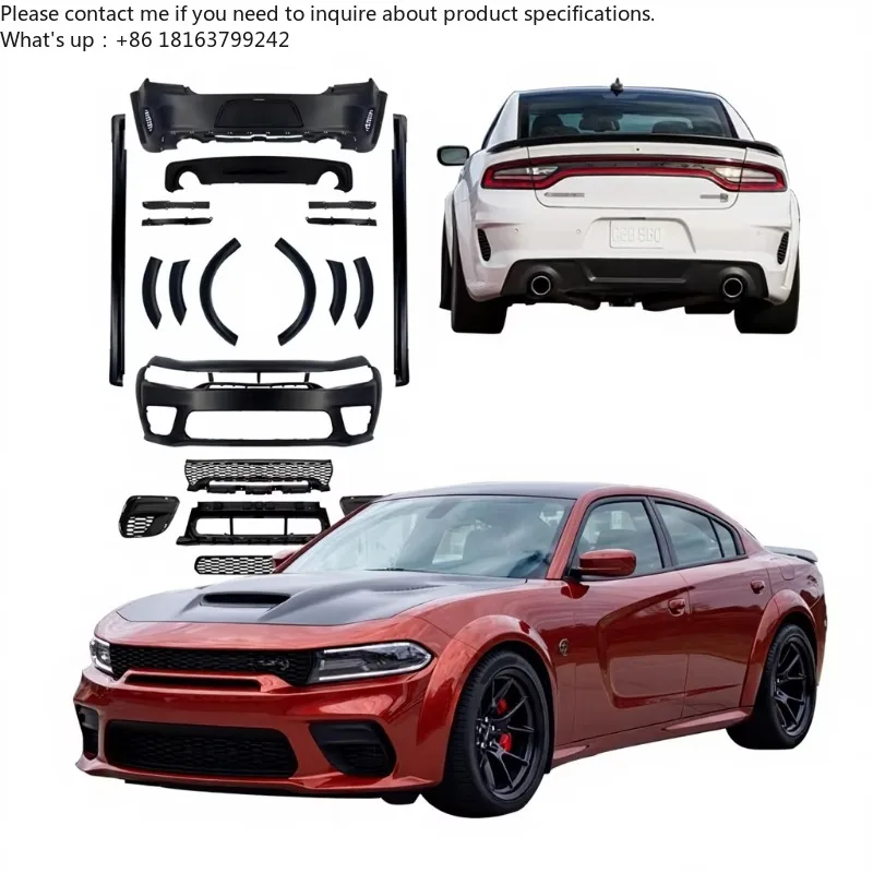 

Upgrade Charger SRT Hellcat Style Full Set Wide Body Kit for Charger Scat Pack Car 2015-2023