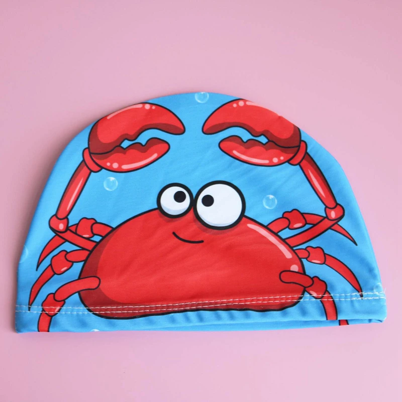 Kids Swimming Cap Lovely Cartoon Bathing Hat Elastic Water Sports Caps Children Diving Surfing Turban Ear Protection Swim Hats