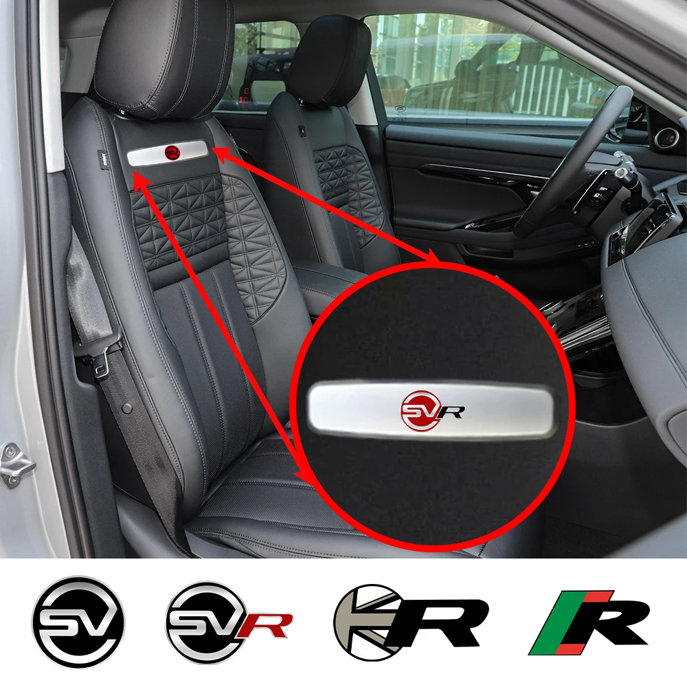 Car Metal Emblem Seat Sticker Auto anti-kick pad floor mat Badge For Land Rover Discovery Range Rover Velar Evoque Defendr SVR