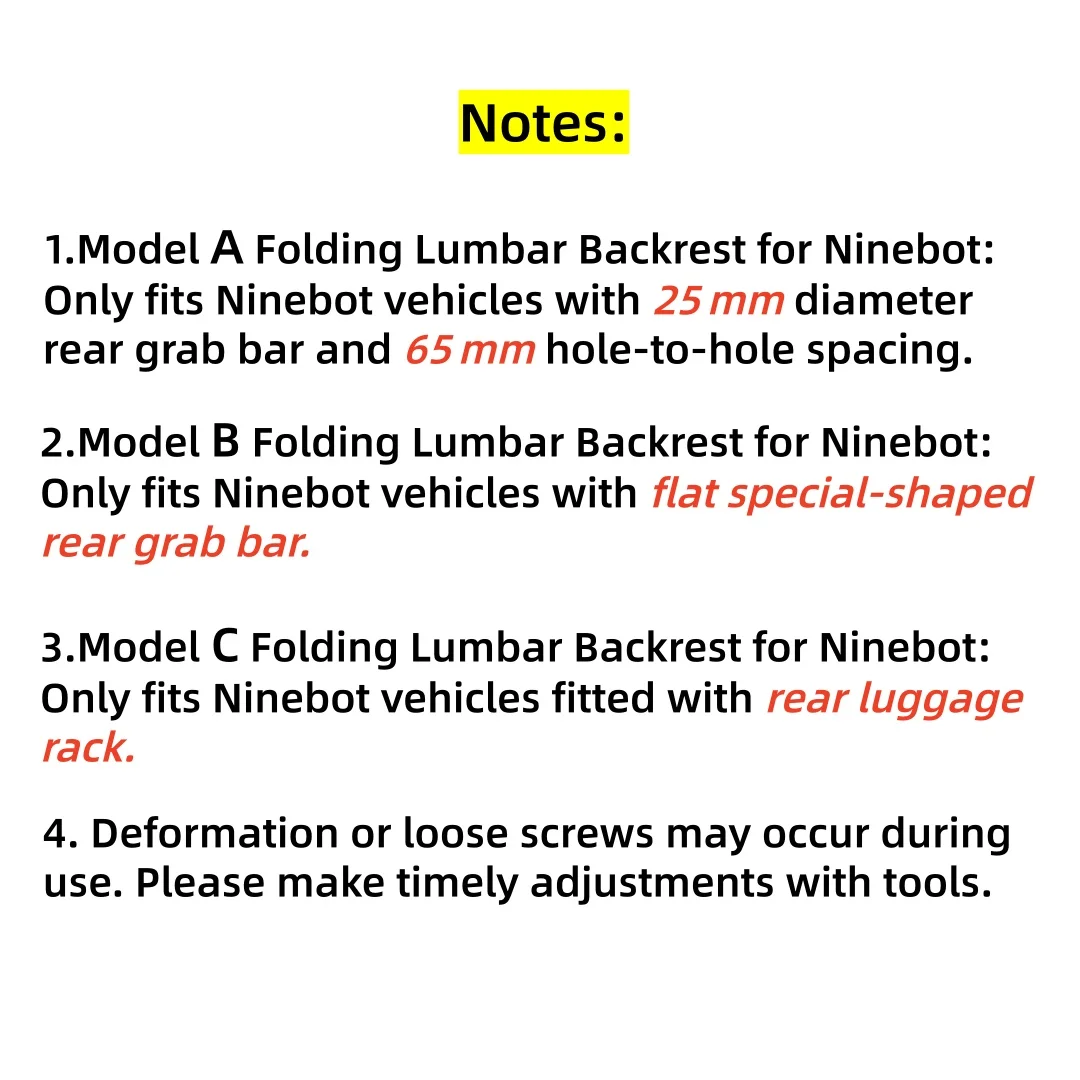 For Ninebot M5 N3 MZ3 EQDZ MZ1 M85 M95C+ MK2 MMAX2 Modified Foldable Telescopic Waist Support Backrest