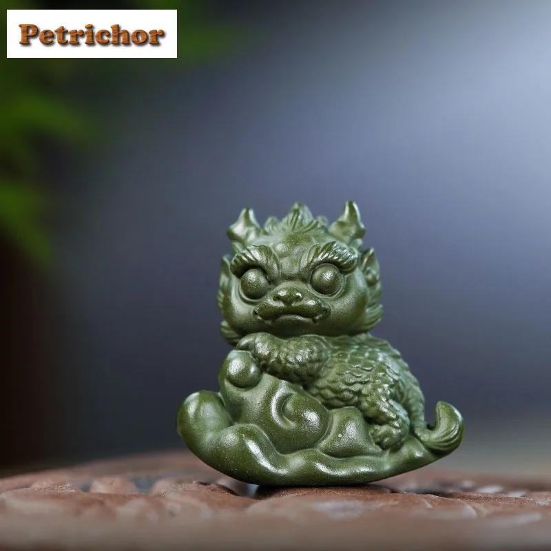 

Yixing Zisha Auspicious Clouds Qilin Tea Pet Japanese Lucky Model Tea Figurine Play Toys Tea Statue Ornaments Supplies Craft