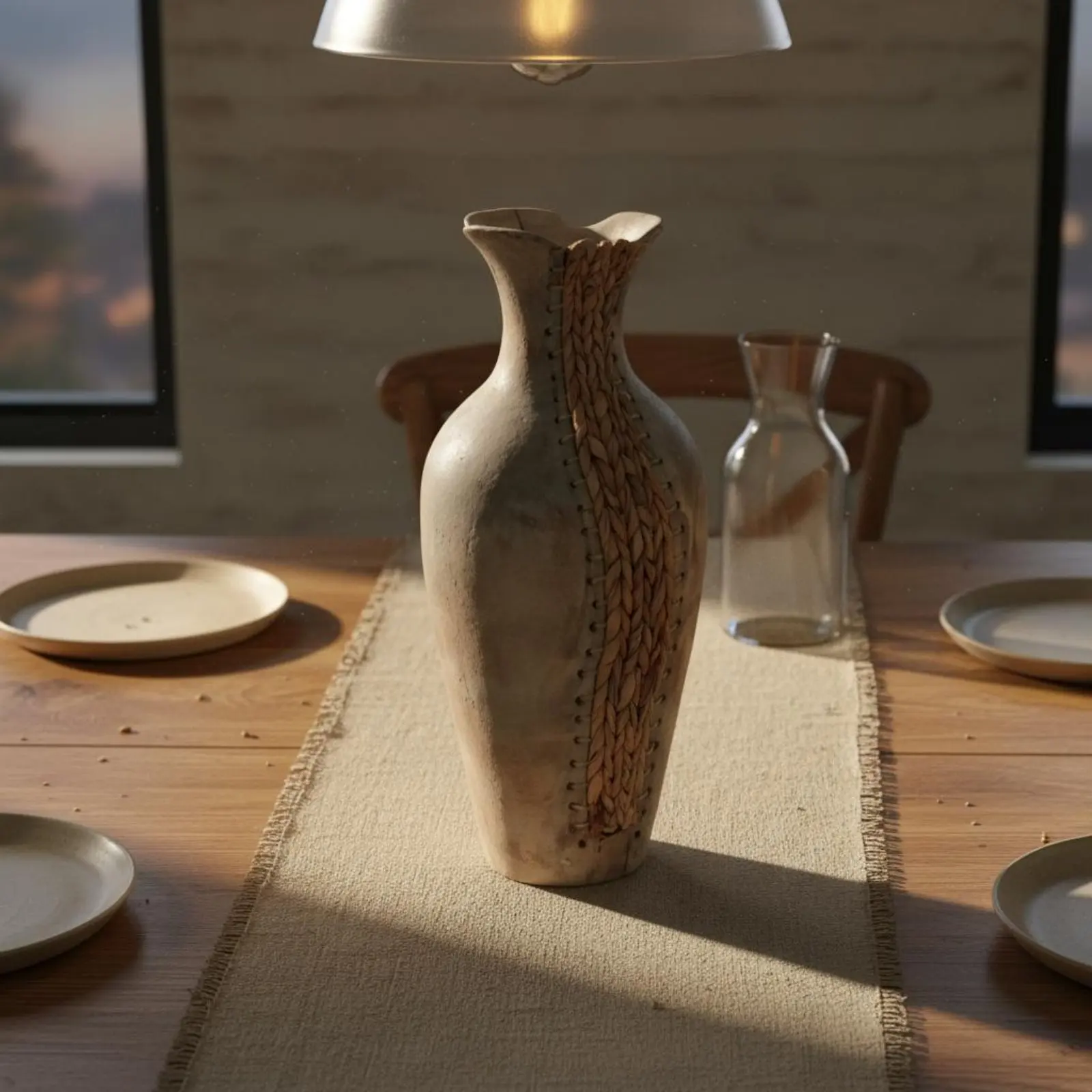 

Wabi Sabi Vase Artistic Shape Rustic Flower Vase Home Decor Interior Accent Neutral Tones