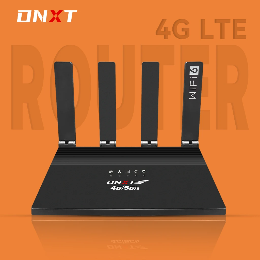 

DNXT WR800 WiFi6 4G LTE CPE Router SIM Card Compatible Optional Battery Enhanced Signal