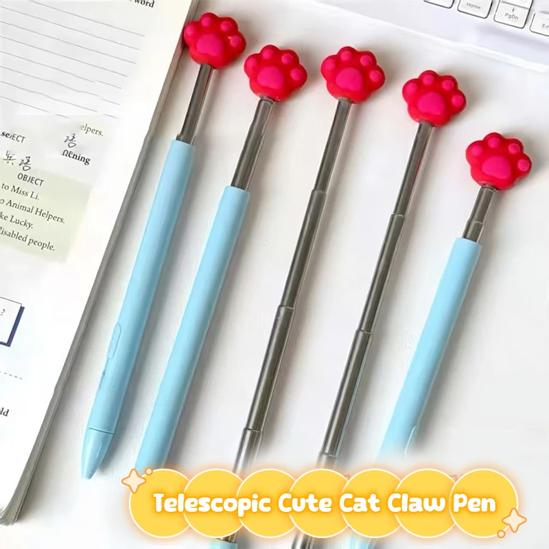 

Указка-ручка в виде кошачьей лапки, выдвижная, телескопическая, для чтения, для учителей, креативная, шариковая, канцелярские принадлежности для студентов