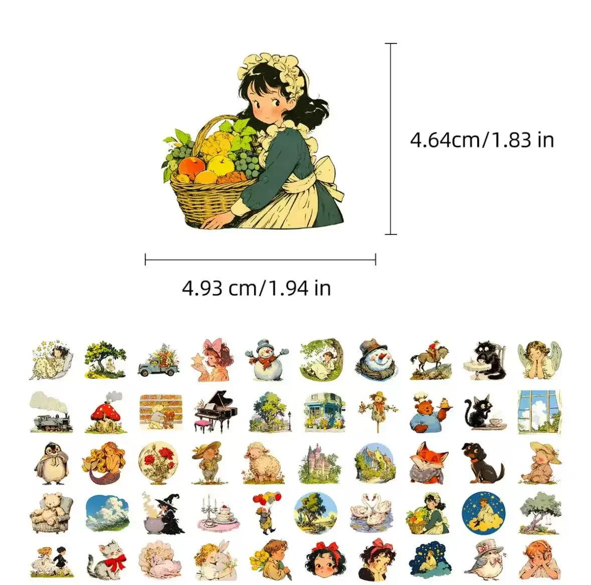 50 adesivos pastorais de graffiti estilo quadrinhos, adequados para decorar cadernos, capacetes e como adesivos de recompensa para crianças.