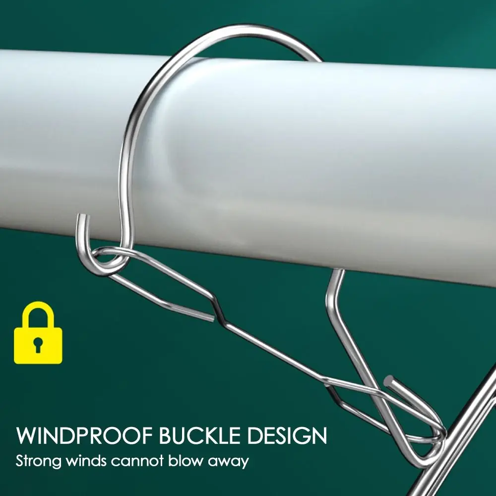 Windproof Clothes Drying Hanger Clothing Rack 20 Clips Stainless Steel Sock Laundry Airer Hanger Underwear Socks Holder