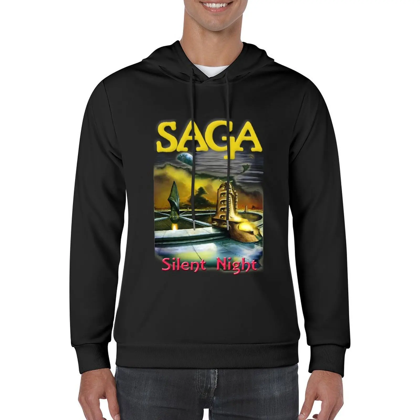 SAGA SILENT NIGHT Hoodie winter clothes men's coat korean style clothes mens clothes oversized hoodie