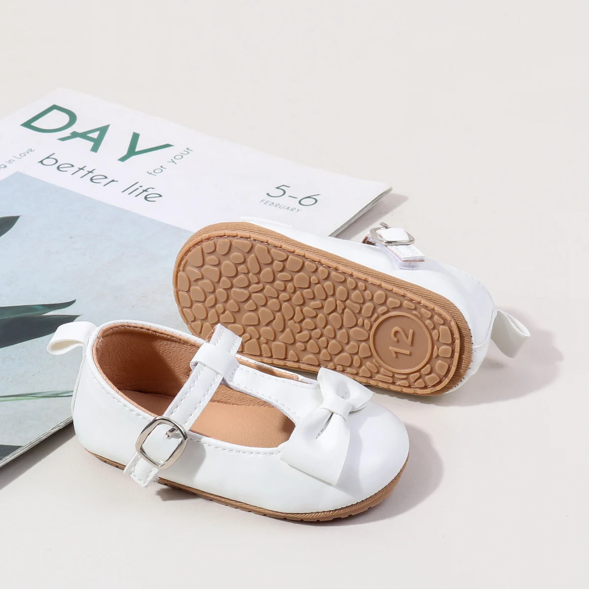 أحذية الأميرة الجميلة للربيع والخريف لعام 2025 أحذية الأميرة للفتيات الصغيرات بعقدة على شكل فراشة وعقدة للأطفال أحذية أطفال مضادة للانزلاق ونعل من جلد البولي يوريثان #6