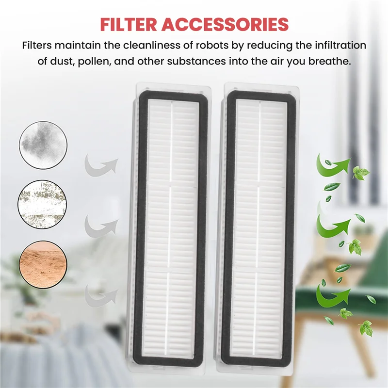 FSLH فرشاة جانبية رئيسية فلتر Hepa ممسحة لـ Dreame D9/L10 Pro/D9 Max/D9 Pro/D9 Mistral RLS5 جهاز آلي لتنظيف الأتربة قطع الغيار