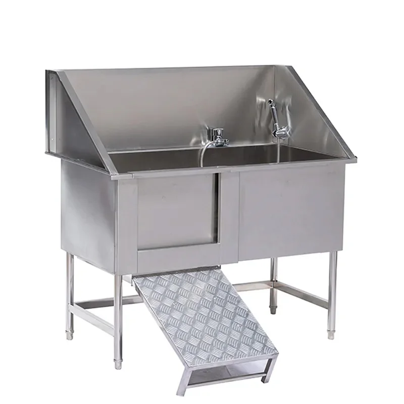 

Longermay Stainless Steel Pet Bathtub Dog Washing Station Grooming Bath