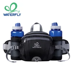 WATERFLY Gürteltasche, Hüfttasche, Tasche, Wasserflaschenhalter, Lendenwirbelgürtel, Wandern, Wandern, Joggen, Camping, groß, für Damen und Herren