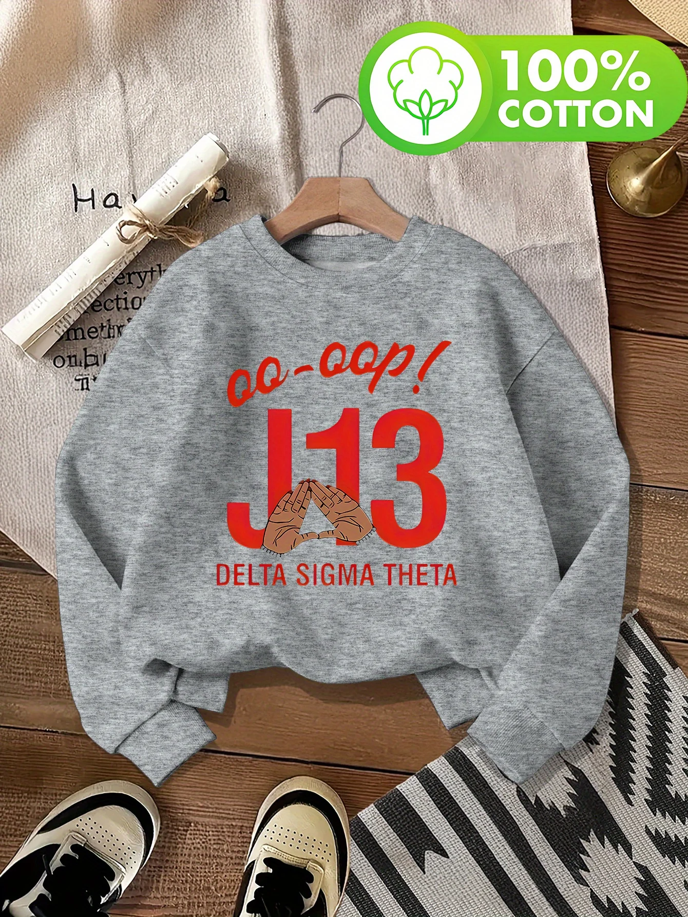 Sorority's Call السيدات 100% القطن الخالص بدون غطاء محرك السيارة البلوز الرجعية الكرتون طباعة بلوزة كاجوال مريحة لخريف وشتاء