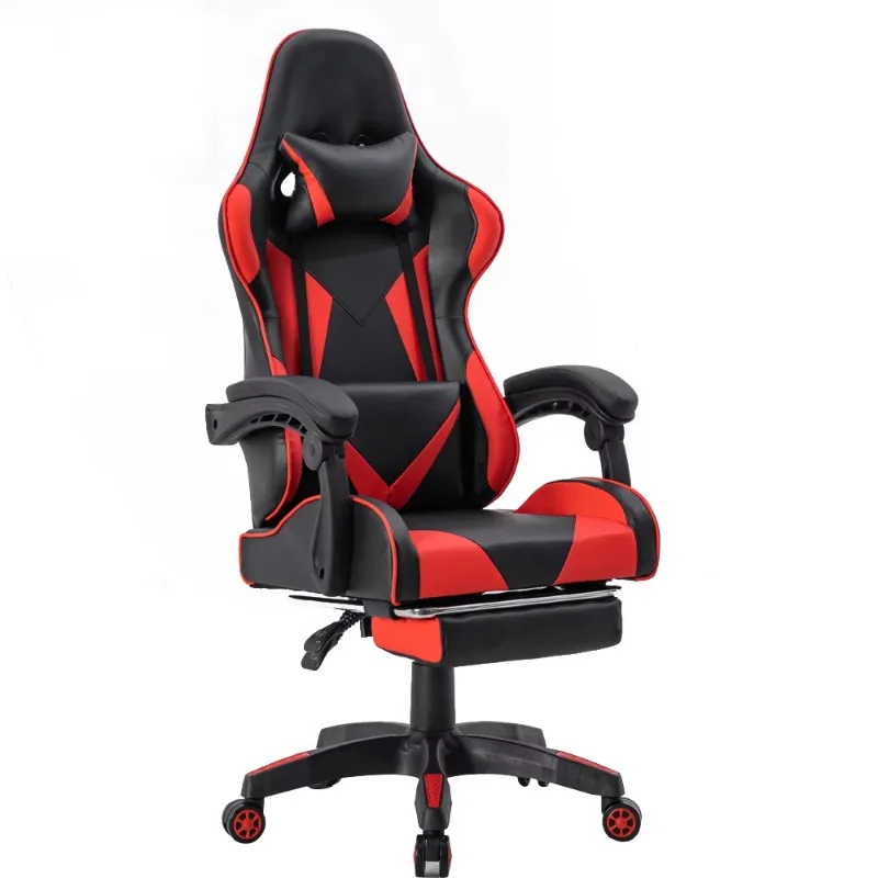 High Back Adjustable Racing Game Chair Cheap Reclining Office Chair Leather Metal PVC Computer User Samples Available