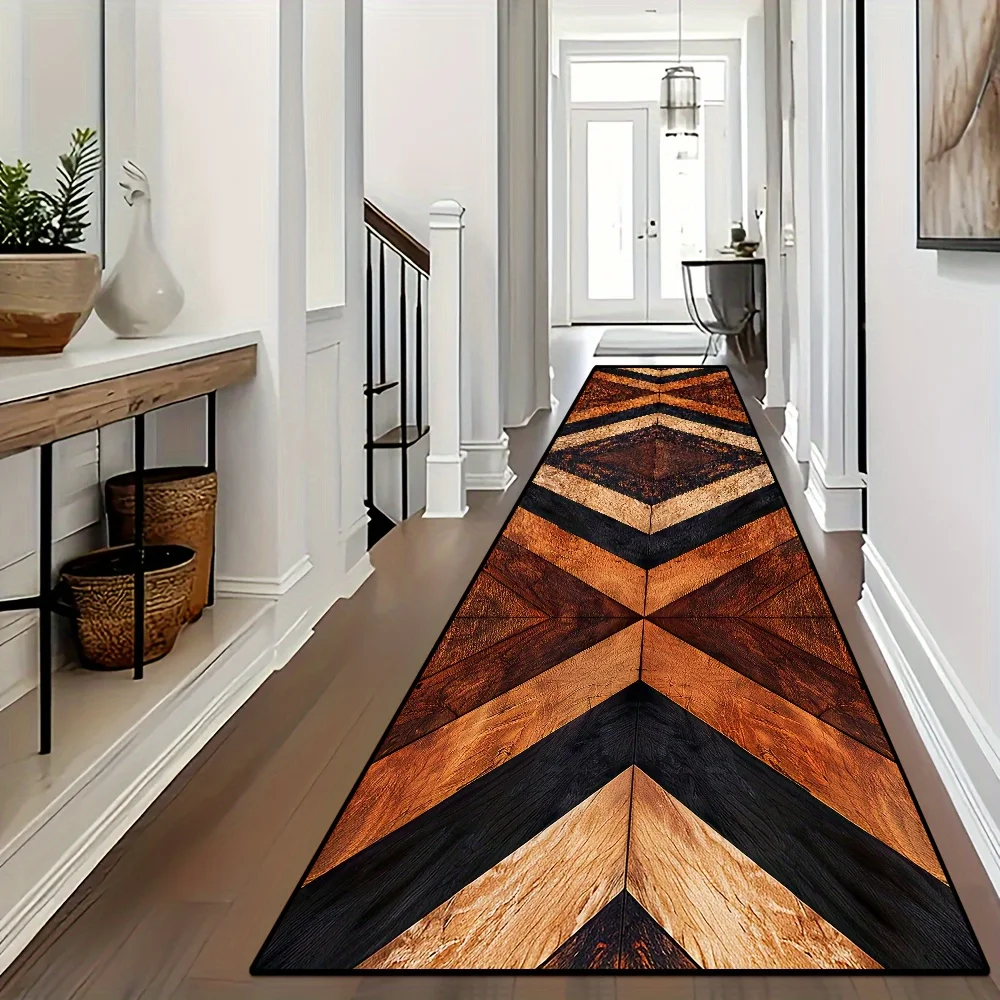VIKAMA Corridor Running Mat Luxurious High-End Feel Long Strip Crystal Velvet Easy To Clean Kitchen Laundry Room Rug Home Decor