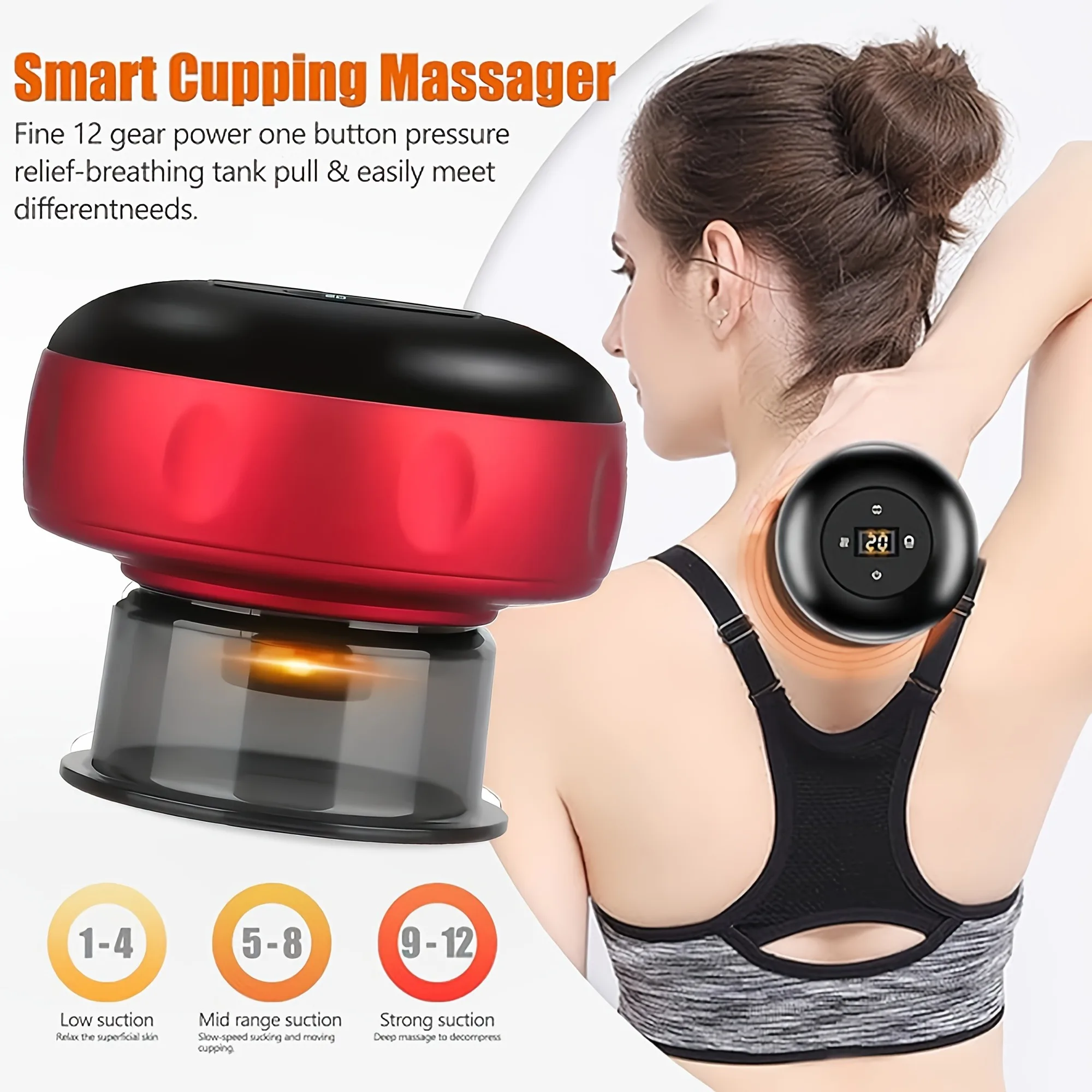 Multifunctional Cupping Scraping Massager, Pressure Release Safety Valve, Compact for Home Daily Massage
