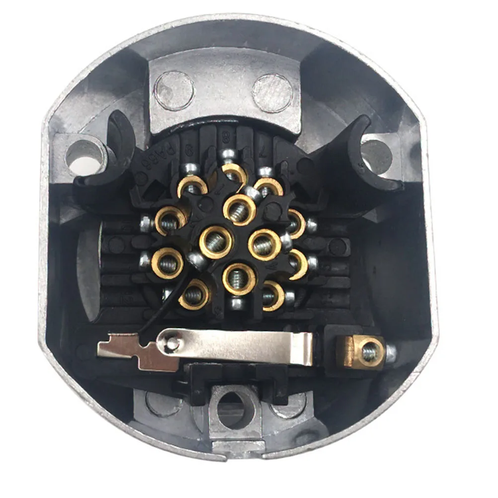 

1pc 13 Pin Trailer Plug Waterproof Power Connector Corrosion Resistant Pure Copper Car Adapter Wiring Socket For Car Trailer