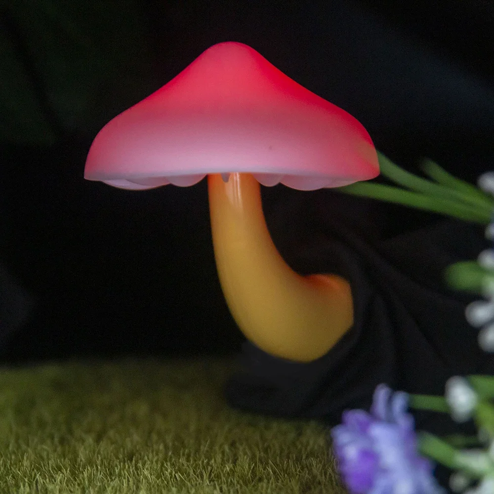 5 Colors Mushroom LED Night Light Lamp Child Baby Warm Lamp Illumination Lighting Sensor Wall Socket Light Room Bedroom Decor