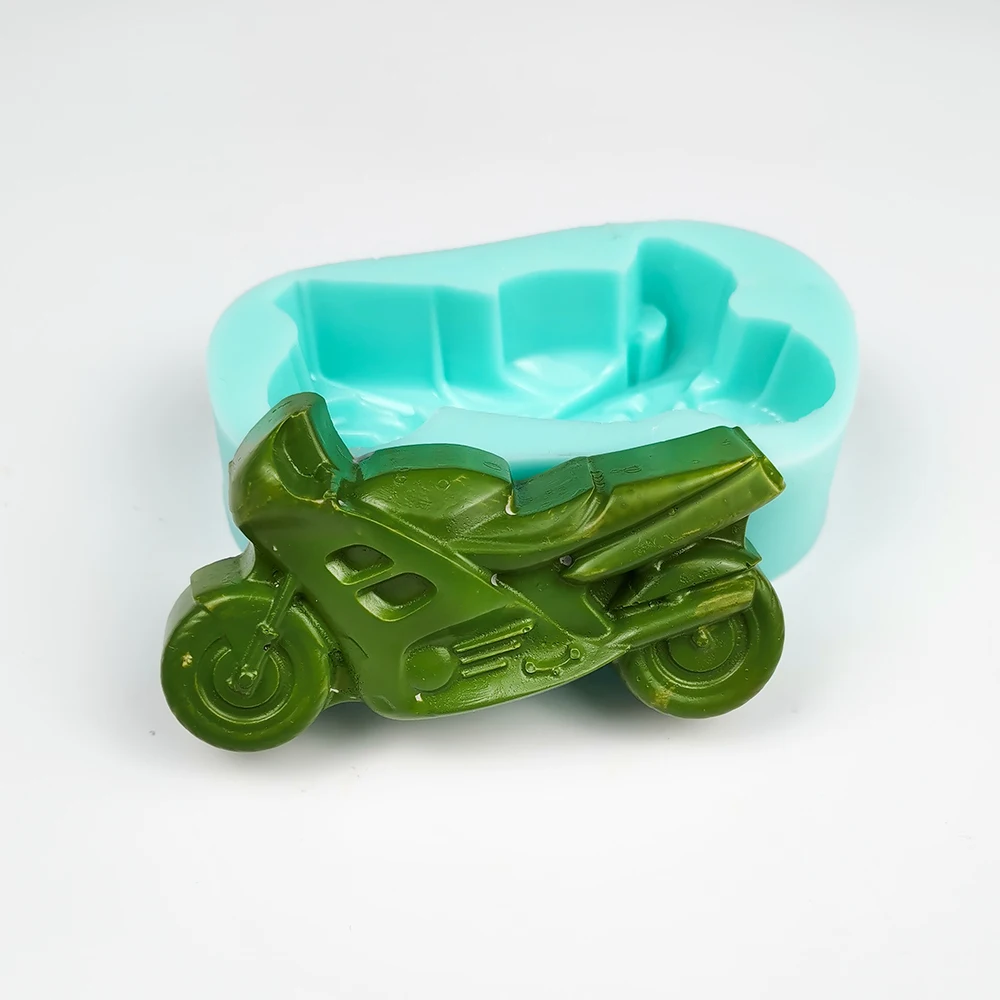 QT0489 Autocycle Silicone Moulds Clay Resin Motorcycle Soap Creative Scooter Soap Candles Handmade Soap DIY Moulds PRZY