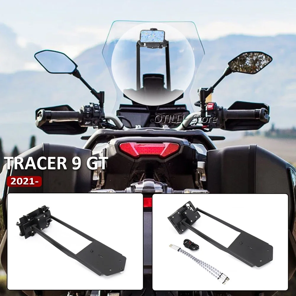 New 2021- Motorcycle Parts GPS Phone Navigation Bracket USB Charger Holder Mount Stand For Yamaha TRACER 900 TRACER 9 GT