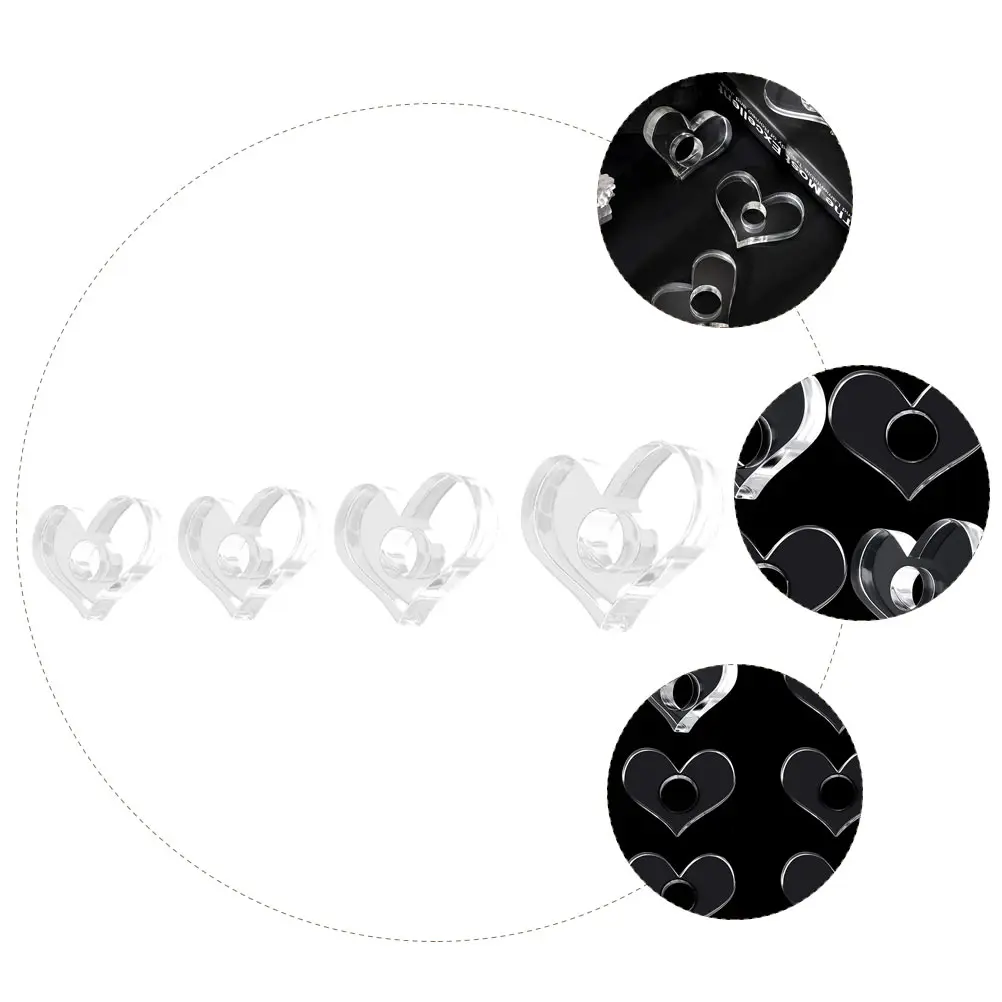 4pcs 책 확장기 엄지 책갈피 엄지 책갈피 페이지 스프레더 휴대용 독서 액세서리 1 8 0 2 2 4 하트 모양