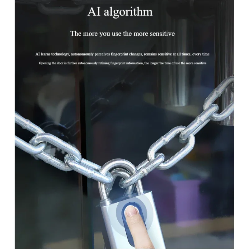 OKLOCK APP + Program + Fingerprint + Key Padlock Smart 100pcs Fingerprints Lock Phone Bluetooth Remote Authorization Unlocking