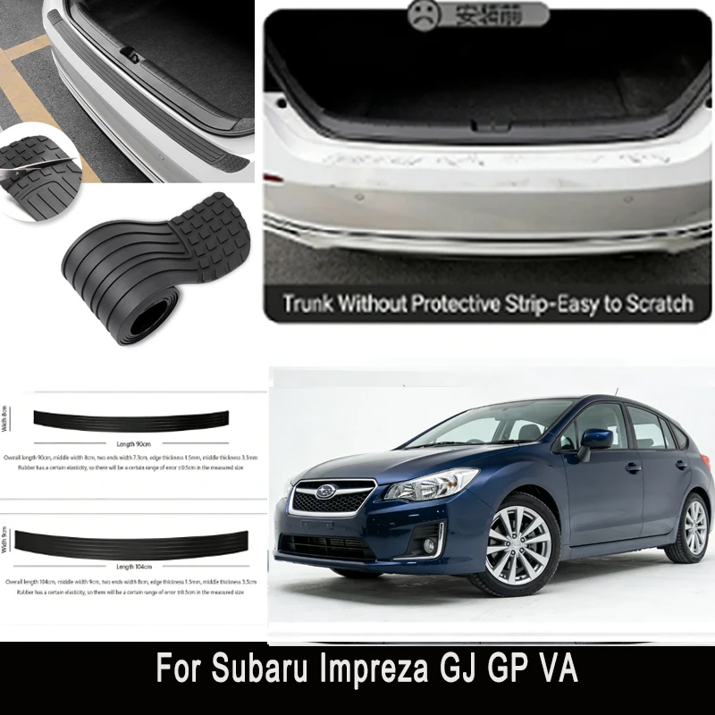 

Наклейка-защита на задний бампер для Subaru Impreza GJ GP VA, накладка на заднюю часть автомобиля, защита от царапин и ударов, декоративная полоса