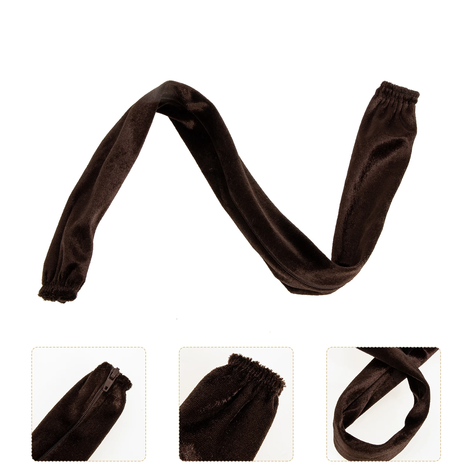 

Zipper Cloth Chains Cord Concealer Chandelier Lamp Chain Cover Durable Rust Proof Light Sleeve Easy Wash Coffee Color