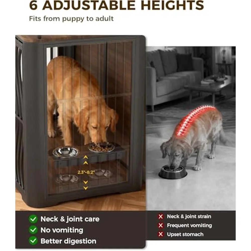 48 Inch Dog Crate Furniture for Large Dogs Heavy Duty Wood Dog Kennel Furniture Indoor for Large and Medium Dogs Pet