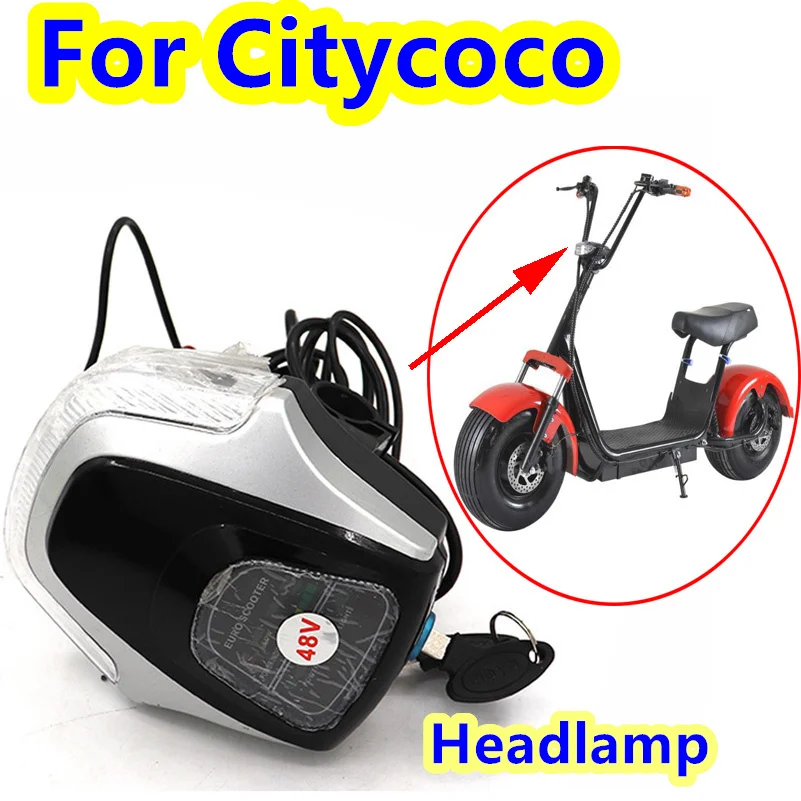 

48V / 60V Headlamp Spotlight High Beam LCD Screen for Citycoco Retrofit Accessories