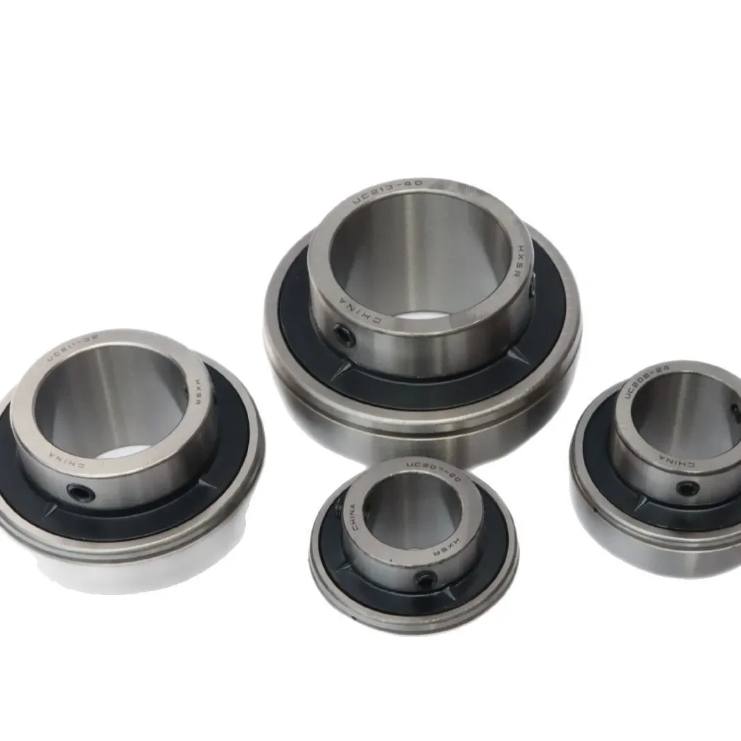 القطر الخارجي الصغير محامل كروية خارجية قياسية بريطانية UC201-8 UC202-10 UC203-11 لمعدات الدراجات النارية والمحرك الاسمية