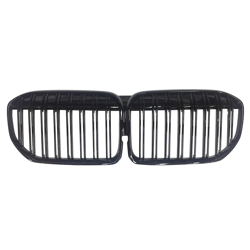 Car Front Bumper Grille For Bmw 7 Series G11 2021 2022 2023 Double Slat Gloss Black Abs Car Grills