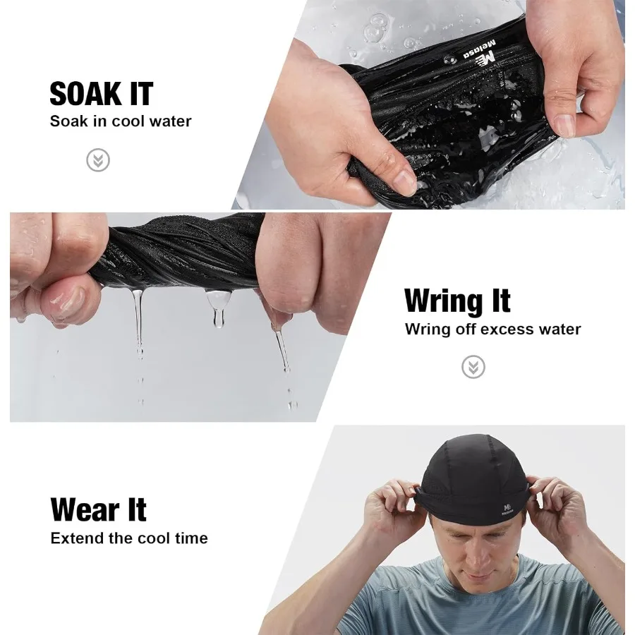 قبعات جمجمة تبريد من ميلاسا، بطانة خوذة شبكية خفيفة الوزن تحت خوذة ركوب الدراجات النارية، قبعة صلبة، بطانة عرق للرجال والنساء