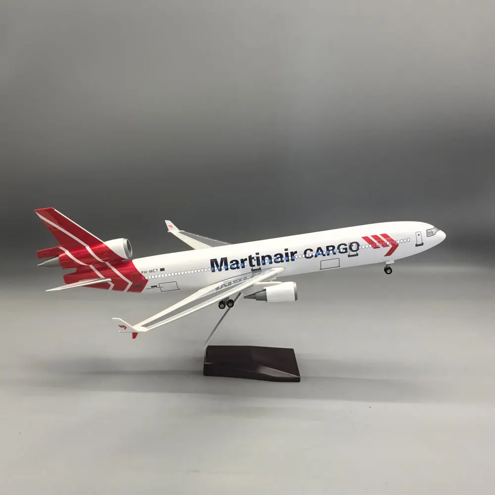 

1/130 Scale Plane 47cm Martin Cargo MD-11 Airplane Model Kit Diecast Resin Model with Stand for Collections and Displays Gift