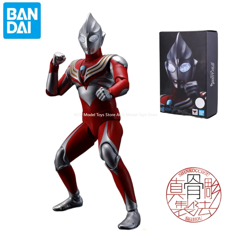 In Stock Original Bandai S.H.Figuarts SHF RB Tokusatsu Ultraman Tiga  Powerful type Action Figure Toys Collection Model Gift