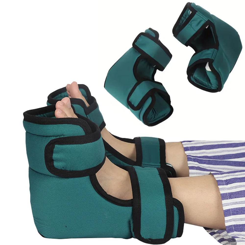 

A Pair of Heel Cushion Protectors Designed to And Pressure from Ulcers, Adjustable in Size, Suitable for with Bedsores