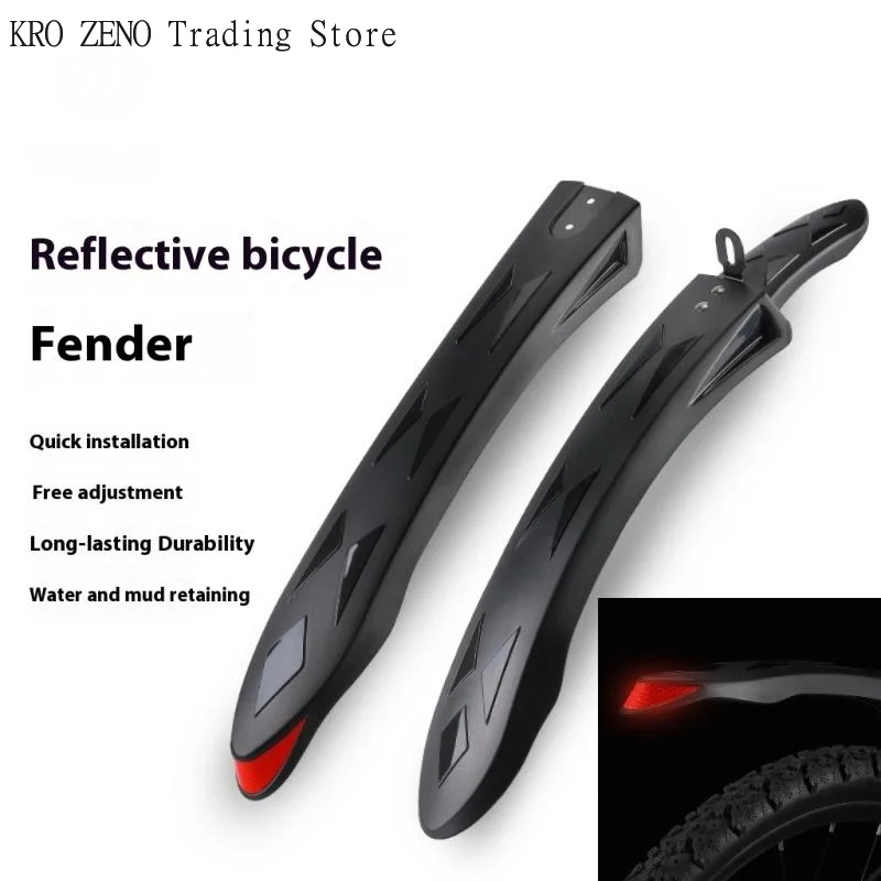 

1 Set High Toughness Bike Front Rear Mudguard For 26-27.5 Inch s Bike Accessories Reflective Bicycle✨