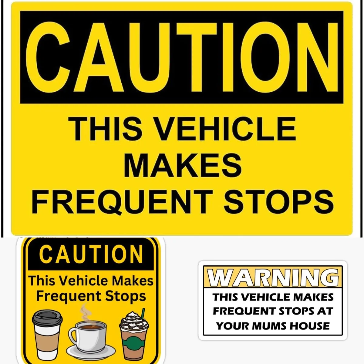 Funny Sign This Vehicle Makes Frequent Stops at Your Mom's House,Bumper Sticker Vinyl Bumper Decal Waterproof warning