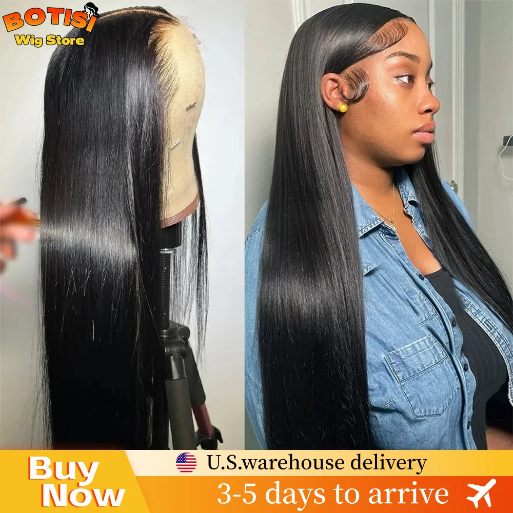 ボティシ-13x4-レースフロント-ストレート-hd-レースフロントウィッグ-13x6-ボーンストレート-人毛ウィッグ-ブラックウィッグ-人毛-ブラジル人毛