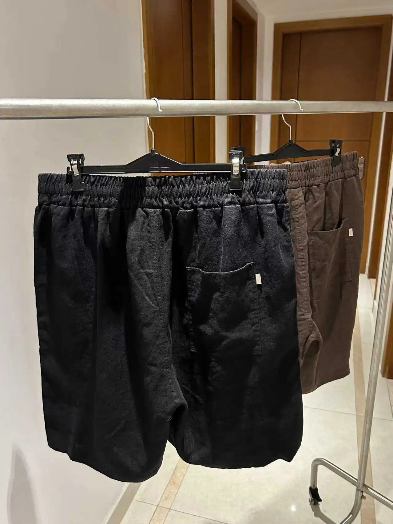 

JJJJound, льняной комплект в американском стиле ретро с талией, дышащий летний повседневный комплект irt orts, молодежный весенне-летний ort Sve, свободный крой