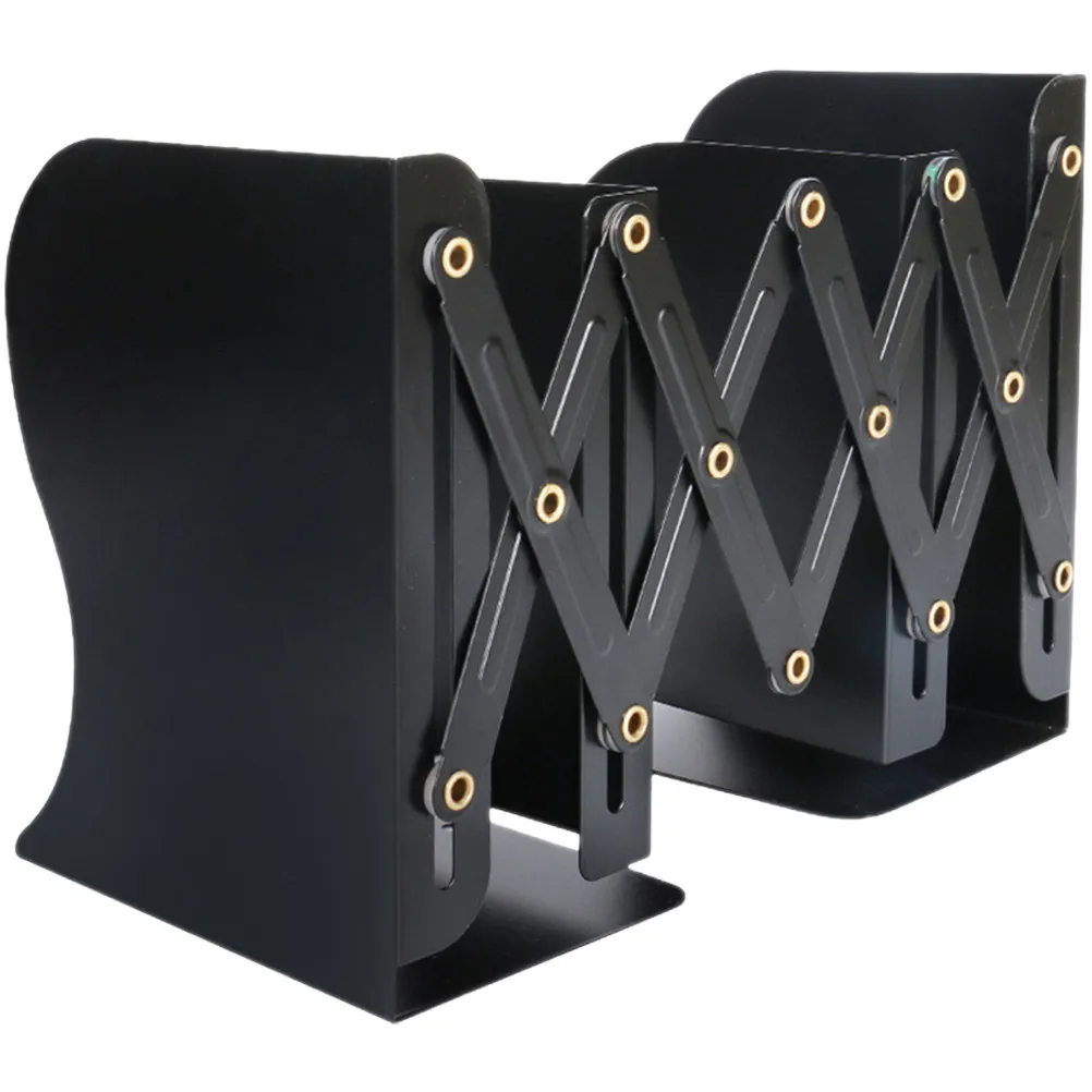 Desktop Bookend Retractable Metal Book Stand Book Holder Books Storage Organizer Home Office Bookends for Heavy Books