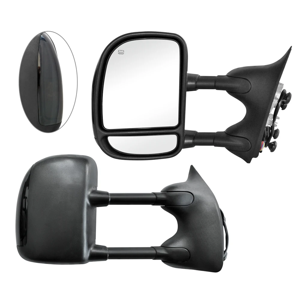 

Accept smoke signal Power Heated Towing Side View Mirror Electric Black Towing Mirror For 1999-2007 Ford F250