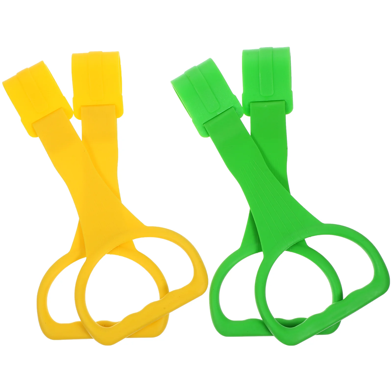 

4pcs Baby Standing Ring Crib Toys Accessories Yellow Green Random Safe Durable Lightweight Travel Friendly Baby Stand Up Rings